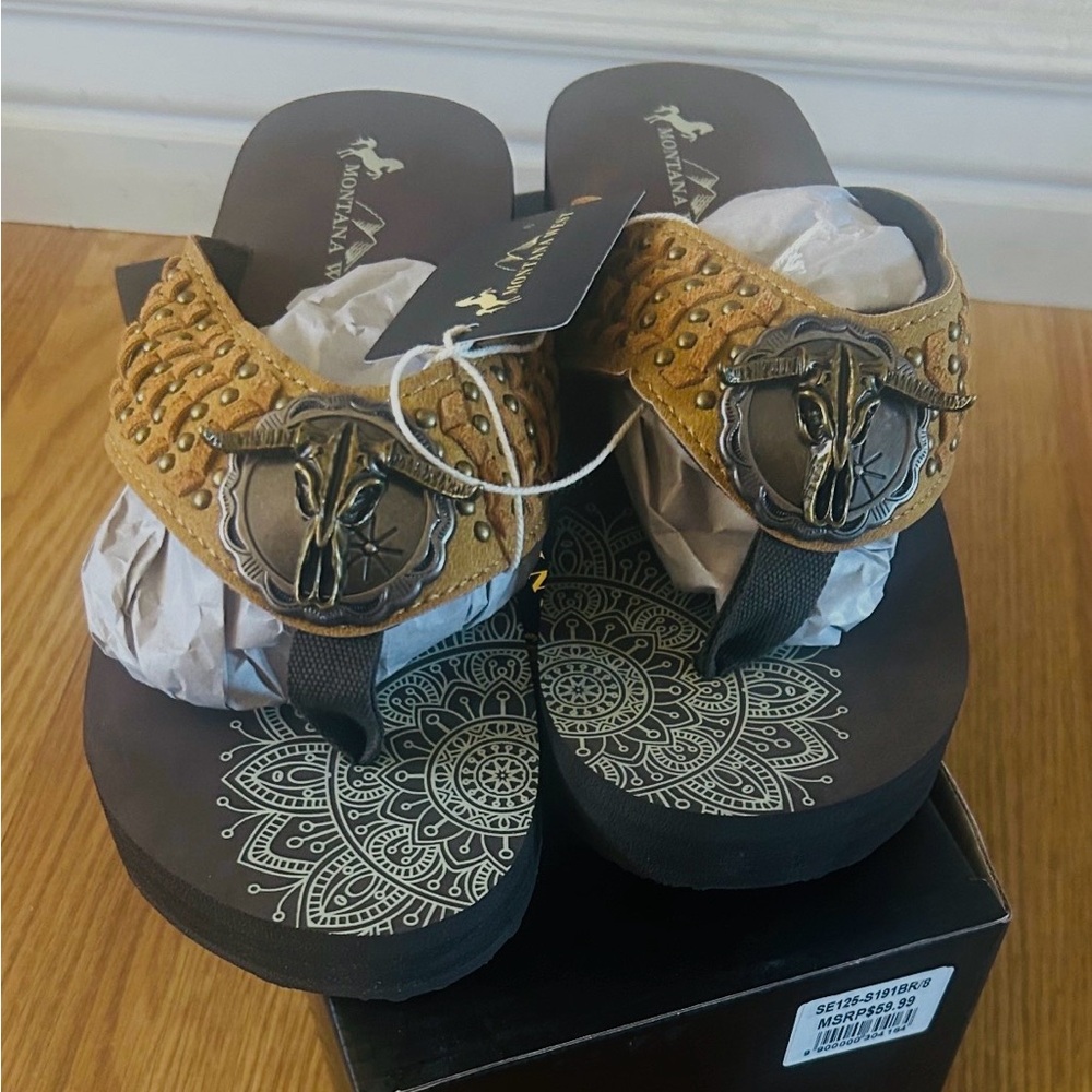 Montana West Bull studded Sandals